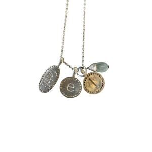 Sterling Silver Stella and Dot Charm Necklace